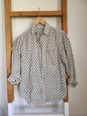 Vintage Royal Silk Silk/Cotton Blend Puff Sleeve Blouse - Size 6 - Made In India